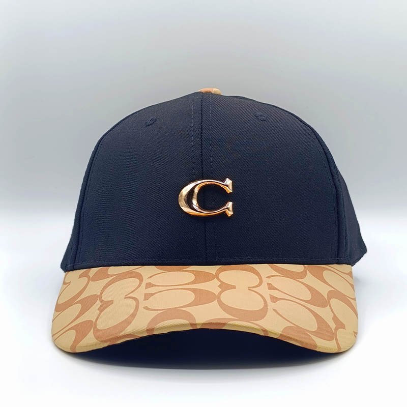 Black Coach Metallic-C Khaki Cap