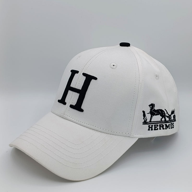 Hermes H Logo White Cap