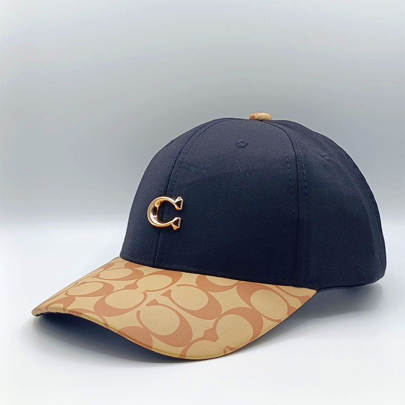 Black Coach Metallic-C Khaki Cap